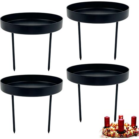 Lot de 4 bougeoirs pour couronne de l'Avent 8,5 cm (1/5)