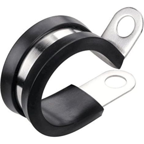 304 Gummi gepolsterte Edelstahl Kabel, Klemmen, Metall Clips. Ideal für Soft Tube, Stahl Tube oder Kabel Installation. (100 Pack) (1/5,1 cm) (1/5)