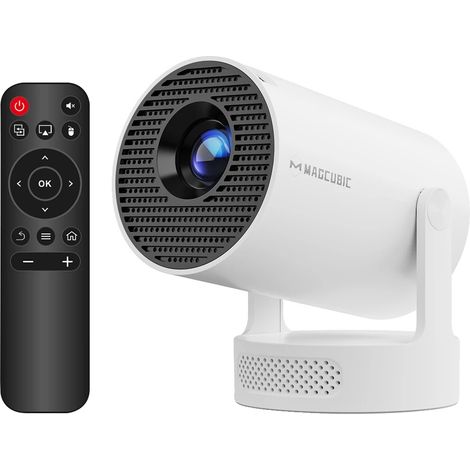 Proyector, compatible con 8K, diseño portátil, Pro New-White, enchufe europeo. (1/2)