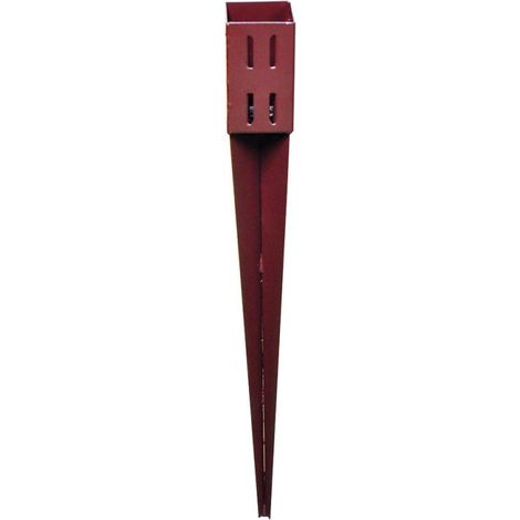 75mm x 75mm (3" x 3") Metal Garden Fence Post Holder & Spike (1/2)
