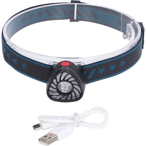 Lampe frontale rechargeable, mini lampe de vélo portable, multifonctionnelle, 2 couleurs d'éclairage pour le cyclisme, la course à pied et le camping.
