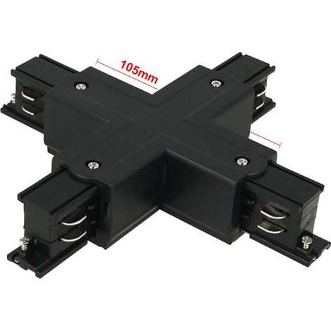 Connettore Giunto Forma X Colore Nero Per Barra Sistema Binario Trifase CB40201 CB40202 CB40203