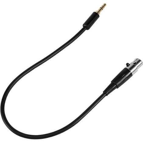 Adaptateur jack 3,5 mm vers XLR femelle 3 broches pour amplificateur de casque PC BM800, noir. (1/5)
