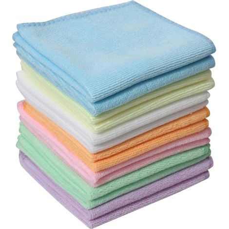 Serviettes Microfibres Visage 50pcs Carrées 140g Absorbantes et Douces Maison Voyages Couture Délicate et Résistantes Peluchage Couleur Aléatoire Plusieurs Styles (1/5)