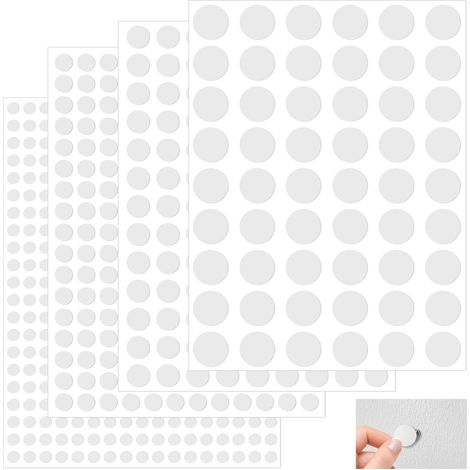 Lot de 771 cache-vis auto-adhésifs en PVC blanc (1/5)