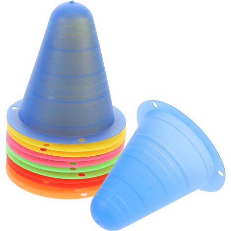 12-Piece Stackable Agility Cones Mini Football and Basketball Cones Lightweight Plastic for Kids Sports Exercises Indoor Outdoor (1/5)