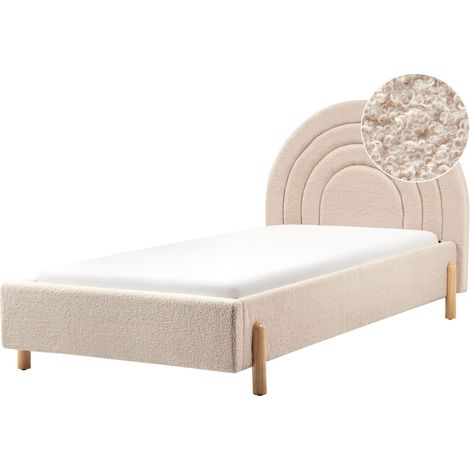 Kinderbett Bouclé ANET 90 x 200 cm Beige