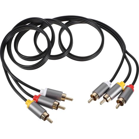 Câble Audio Stéréo Double Lotus 2x2, Câble Auxiliaire en Cuivre Solide Gaine Pvc, Compatible Amplificateurs et Lecteurs Dvd, pour Tv et Home Cinéma (1/5)