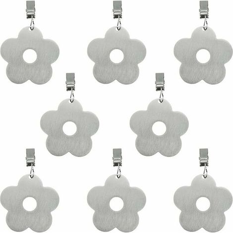 royaluxe - Nappe Poids Lourds Clips De Nappe De Fleur Clips De Nappe En Acier Inoxydable Argenté Clip De Fleur Clip De Nappe De Jardin Clip De Fixation Pour Nappe De Jardin Table De Jardin Restaurant (1/5)