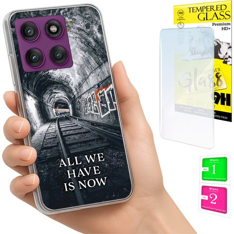 Custodia per Motorola Edge 60 Pro, cover posteriore con foto e vetro 9H. (1/5)