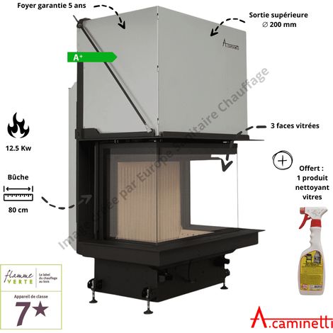 Foyer bois Crystal 90 Premium A.Caminetti (1/3)