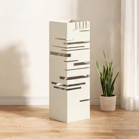 Console beige en metallo Plastica 15,5 x 15,5 x 49 cm (1/5)