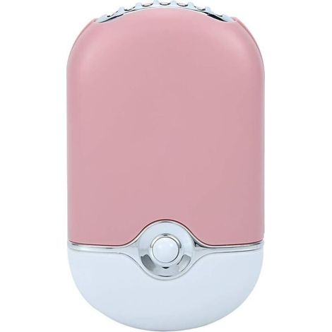 Ventilateur portatif personnel mini,ventilateur électrique de climatisation,ventilateur de réfrigération portatif USB Rechargeale pour le séchage rapide de vernis à ongles d'extension de cil (Rose)-Fe (1/5)