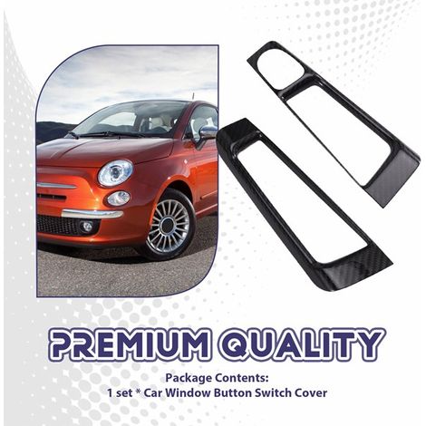 Carbon fiber window lift switch panel for left-hand drive Fiat 500 Abarth 595 (1/4)
