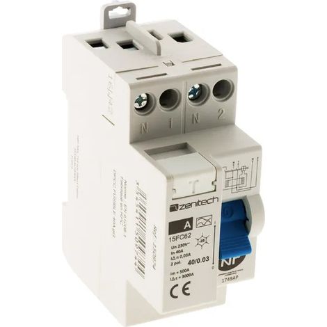 Fehlerstromschutzschalter 40/2 30mA Typ A Nf - Zenitech