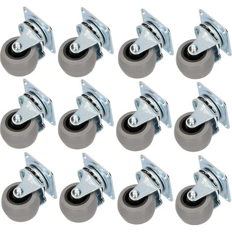 KOTARBAU Lot de 12 roulettes pour meuble Ø 40 cm Convient pour tous les sols (1/5)