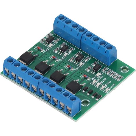 Module de pilote MOS 4 voies à effet de champ pour automate, amplificateur de commande, entrée 3-20V, sortie DC 3,7V-27V, carte relais statique (1/5)
