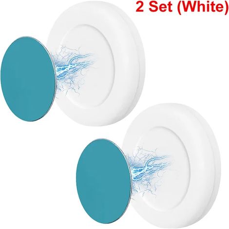 2 Juego de ganchos magnéticos, soporte de pared resistente, soporte magnético, gancho para refrigerador, adhesivo para control remoto, gancho organizador de almacenamiento para el hogar (1/5)