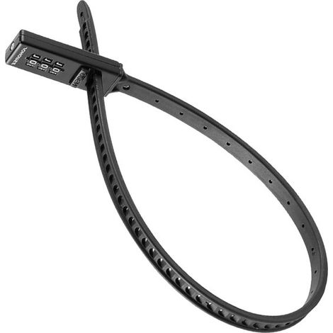 Fahrradschloss Zahlenschloss Sichern Sie Ihr Fahrrad 3 stellig, verstellbar 56 cm Schwarz (1/5)