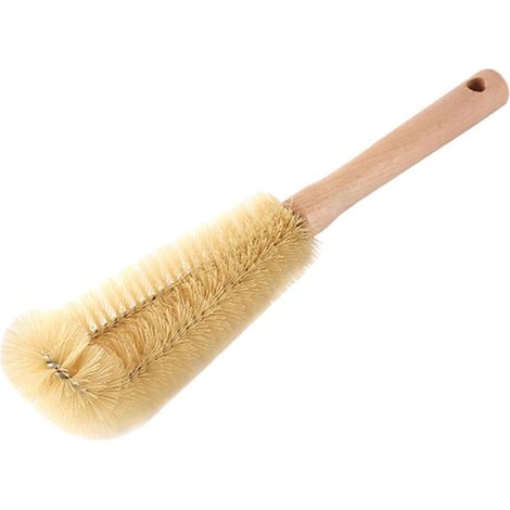 1 Brosse de nettoyage, flexible, nylon, manche en bois, pour théière et bouteille (1/4)