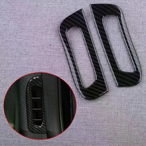 paire de garnitures de sortie d'air de porte de montant A en ABS imitation fibre de carbone, compatibles avec Dodge Durango 2011-2020 et 2021 (1/5)