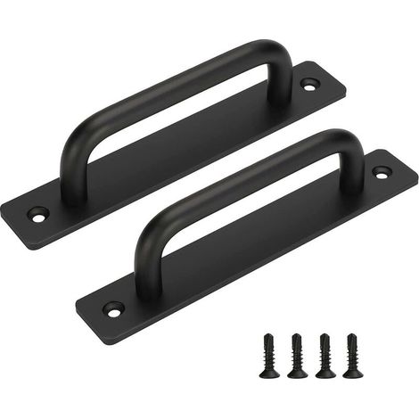 Set mit 2 Schiebegriffen, schwarzer Türgriff, mattschwarzer Küchenschrankgriff – ls78873bk128, schwarzer zentraler Küchenschrankgriff aus Aluminiumlegierung