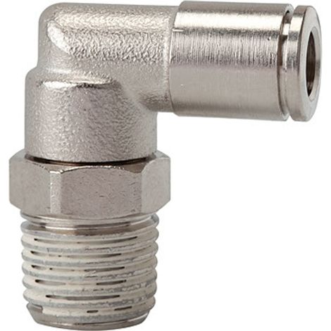 Riegler L-Steckverschraubung »metallica«, drehbar, R 1/8 a., Schlauch-Ã˜ 6 (1/3)