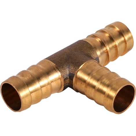 3-Wege-T-Stück aus Messing, 12 mm, für Druckluft-, Öl- oder Gasschläuche (1/5)