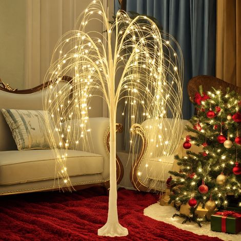 Arbre saule lumineux LED fil de cuivre blanc chaud 1,8 m modèle USB dimmable 1 kg – Livraison gratuite