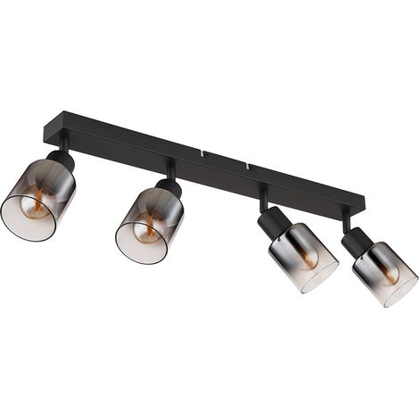 Lampe de plafond Lampe spot Lampe de plafond Lampe de salon Verre fumé L 56 cm (1/5)