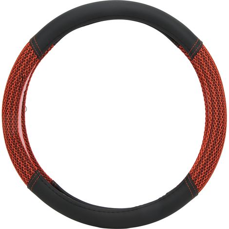 Runder, rutschfester und komfortabler Universal-Autolenkradbezug mit optimalem Griff (Rot).