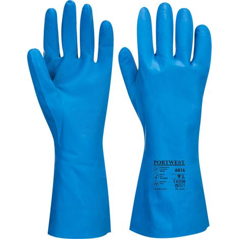 Nitrilhandschuhe Kontakt Lebensmittel Blau XL - Größe 10 (1/2)