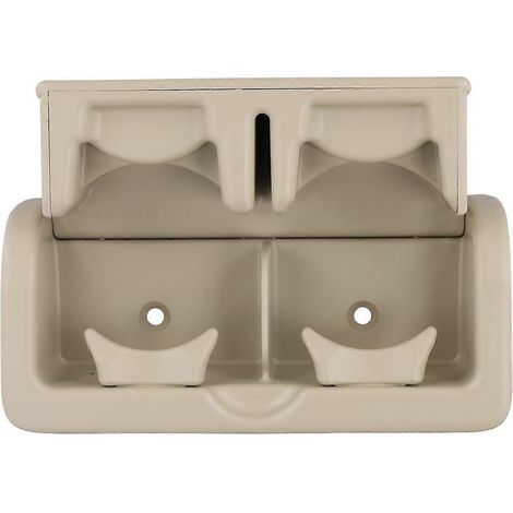 Ensemble porte-gobelet de console de siège arrière pour voiture beige (1/5)