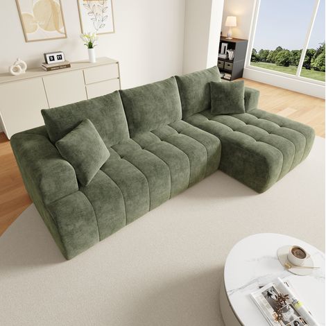 Vaisselier vitrine 110 x 40 x 185 cm MDF noyer avec rangement modulable - CHICFURN (1/5)