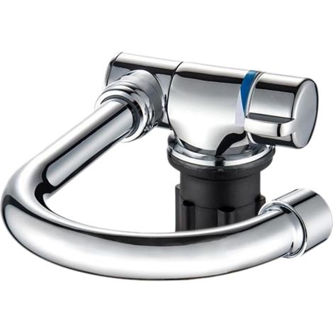 Robinet de cuisine en acier inoxydable, robinet d'évier pliable et pivotant à 360 degrés, poignée unique pour mélanger l'eau chaude et l'eau froide. (1/5)