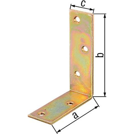 Corniere poutre 75x100x30 mm zingué jaune (1/4)