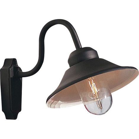 Konstsmide Vega Applique murale d'extérieur Classic Dome noir mat, IP23 (1/3)