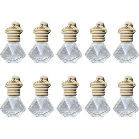 de 10 pendentifs parfumés pour voiture flacons en verre avec (1/5)