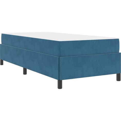 Maison Exclusive - Cadre de lit avec matelas Bleu foncé 80 x 200 cm tissu