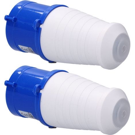 Lot de 2 connecteurs industriels étanches à 3 broches avec gaine isolante et haute performance électrique, compatibles avec les prises d'alimentation aéronautiques. (1/5)