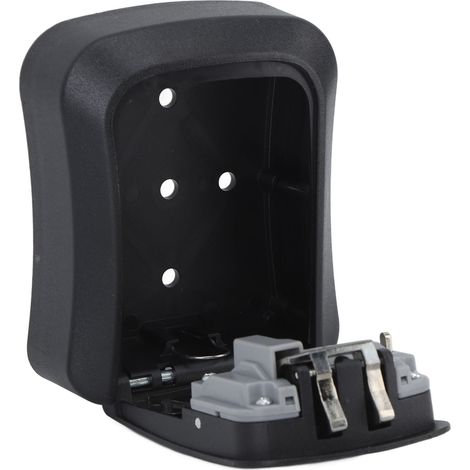 Coffre-fort à clés étanche en ABS et alliage, capacité de 5 clés, avec protection coulissante, pour garage, jardin ou remise, noir semi-alliage. (1/5)