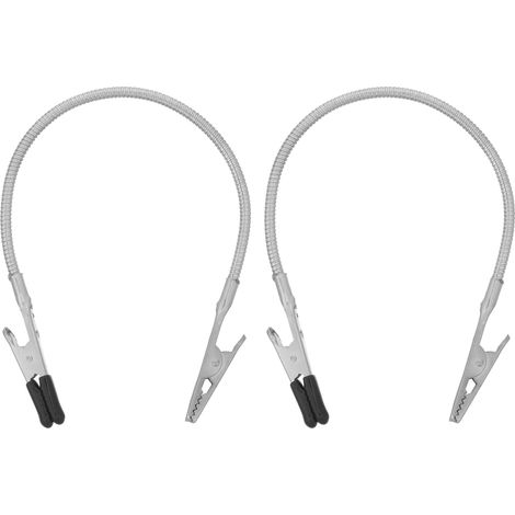 Set di 2 fermagli a coccodrillo a doppia testa con bracci flessibili, 28 cm, in metallo con rivestimento protettivo, ideali per appendere foto, promemoria e lavori creativi a casa e in ufficio.