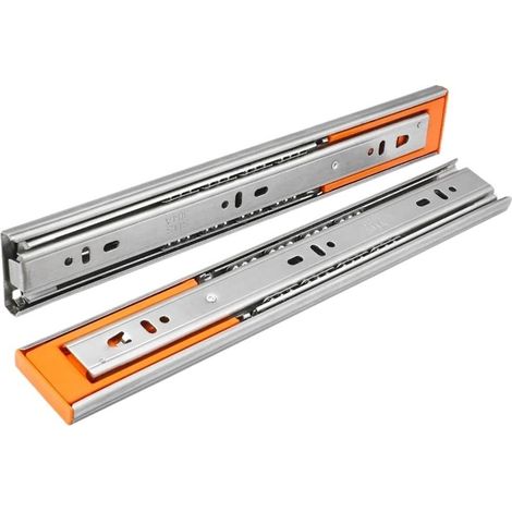 Glissières latérales pour armoires, 10-22 pouces, trois sections, en (1/5)