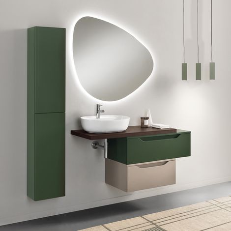 Mobile Bagno con lavabo da appoggio e 2 cassettoni - MIXI B (1/5)