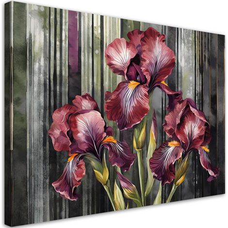 Quadro su tela, Fiori rossi - 100x70 (1/5)