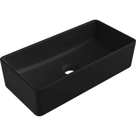 Mexen Nadia Aufsatzwaschbecken 46 x 23 cm, schwarz matt - 21614685 (1/5)