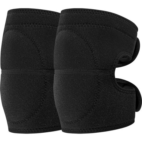 2-Pack Genouillères Jardinage, Mousse Épaisse Genouillères Jardin avec Sangles Réglables pour Jardin/Construction/Sols/Nettoyage, pour 13"-15" Circonférence Jambe Taille M [Noir] (1/5)