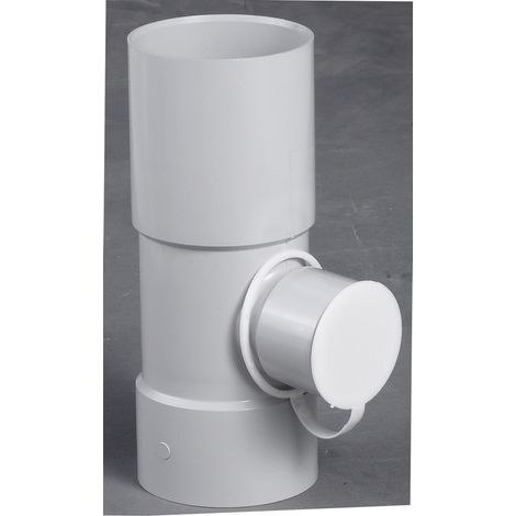 Girpi – Collecteur d'eau PVC gris – Dév. 16 cm – Diam. 50 mm – Résistant aux UV et à la corrosion – Installation facile sans collage (1/3)