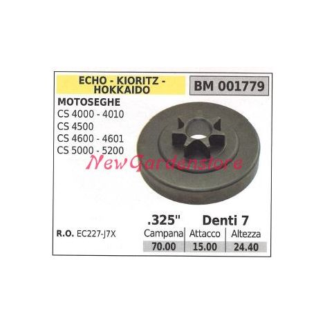 Pignone ECHO motore motosega CS 4000 4010 4500 4600 4610 .325' denti 7 001779