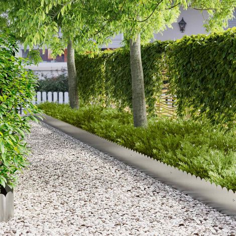 Teenpull – Raseneinfassung 30 pcs 103 x 25 cm Stahl Silber (1/5)